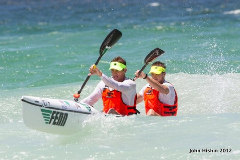 Dawid and Jasper Mocke win the 2012 SA Double Surfski Champs