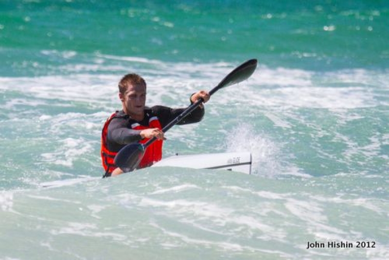 Jasper Mocke sprints to the finish of the 2012 Peter Creese Lighthouse race in Fish Hoek