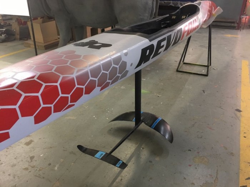 The prototype Revo Foil - based on an F-One SUP foil.