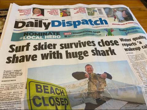 "It just kept munching" - Shark Destroys Surfski