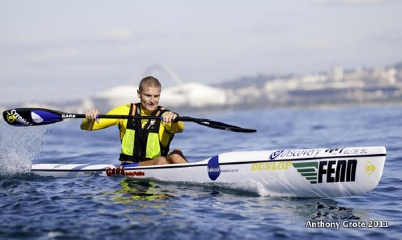 Hank McGregor on his way to his third Durban World Cup title
