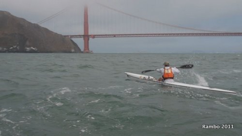 Dawid Mocke - approaching the iconic Golden Gate Bridge