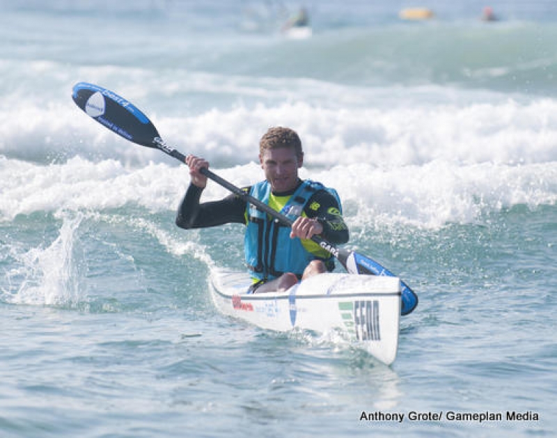 Team Best 4 Kayak Centre&#039;s Hank McGregor charges to victory in the Stellar Kayaks surfski race, race two of the Discovery Best 4 Surfski Series. 